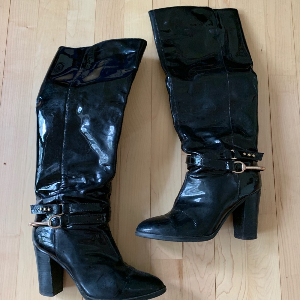 Leather shoes Dominatrix style 😂